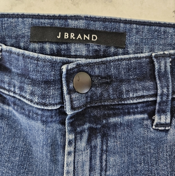 J Brand Straight Leg High Rise Dark Blue Jeans 26 Preowned - Picture 7 of 9